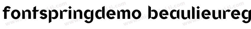 fontspringdemo beaulieuregularregul字体转换